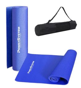 Килимок для йоги та фітнесу Power System PS-4014 PVC Fitness-Yoga Mat Blue (173x61x0.6) (PS-4014_Blue)