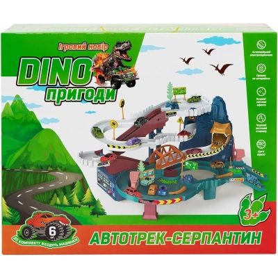 Ігровий набір ZIPP Toys Dino автотрек-серпантин електричний, 6 машинок (5501A) | Зображення 6