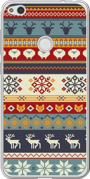 Чехол на Huawei P8 Lite (2017) Рождественский орнамент "3303u-777-17620"