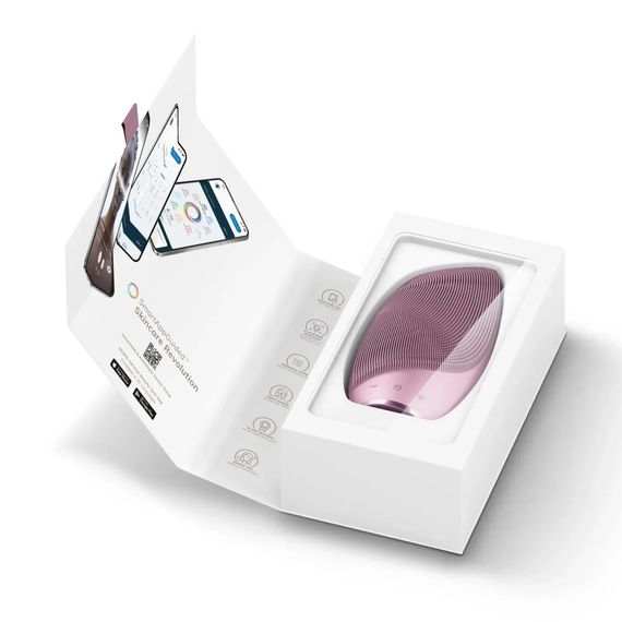 Електронна звукова термо щітка для обличчя GESKE Sonic Thermo Facial Brush 6в1 gray, Рожевий | Зображення 8