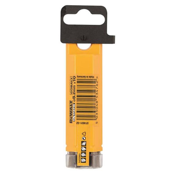 Свердло по металу 5,2мм EXTREME Industrial Cobalt 10шт DeWALT DT4931