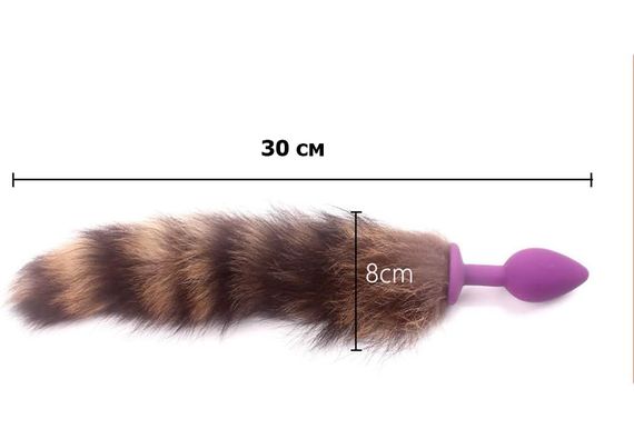 Силіконова анальна пробка з лисячим хвостиком | Зображення 1