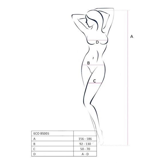 Бодістокінг Passion ECO BS005 white, щільний, відкритий доступ, імітація підв’язок | Зображення 4