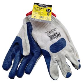 Рукавички білі з синім латексним покриттям Werk WE2162H