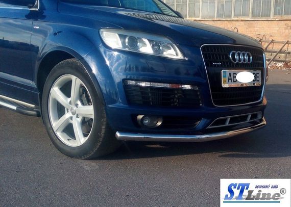 Передній захист ST008 (нерж.) d70 для Ауди Q7 2005-2015 рр | Зображення 1
