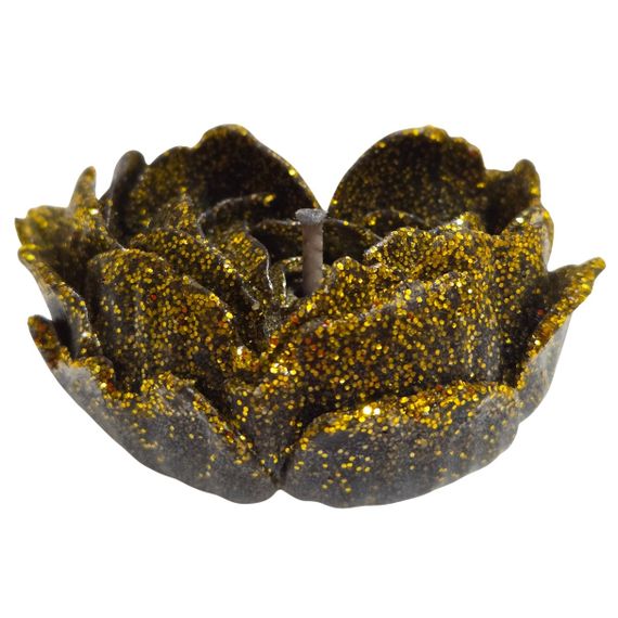 Свічка низькотемпературна у вигляді троянди з глітером GlowKink чорна, М Sex Aura | Зображення 2