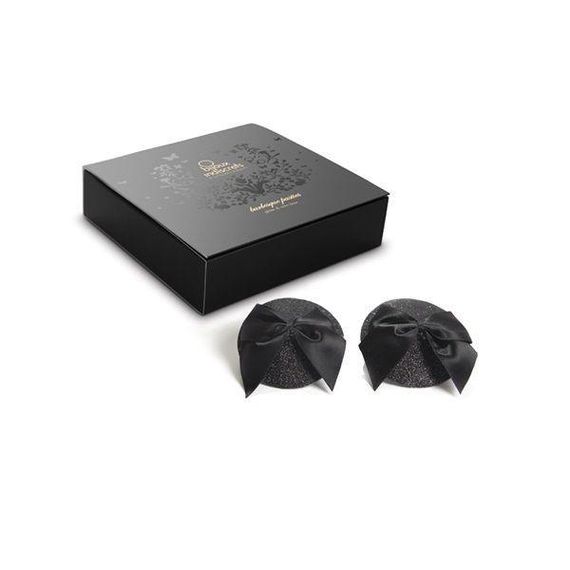 Пестіс Bijoux Indiscrets Burlesque pasties GLITTER and BOW, One size | Зображення 2