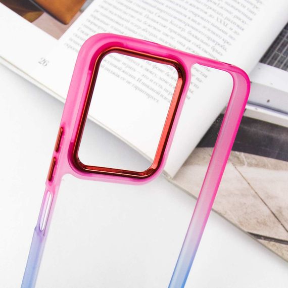 Чохол TPU+PC Fresh sip series для Xiaomi Redmi Note 12 4G Синій / Рожевий | Зображення 4