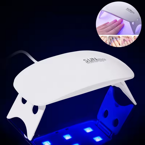Мінілампа для нігтів F2 6W USB портативна UV/LED для гель-лаку