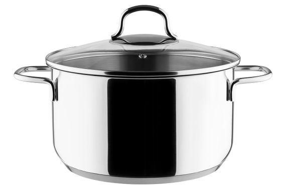 Каструля Vinzer Techno 50083, 5.9 л, 24 см, з нержавіючої сталі з кришкою, для всіх типів плит | Зображення 1