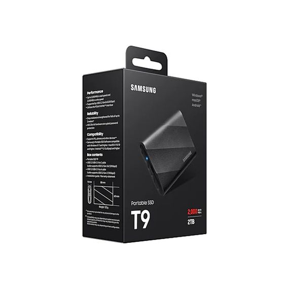 Накопичувач SSD USB 3.2 2TB T9 Samsung (MU-PG2T0B/EU) | Зображення 9