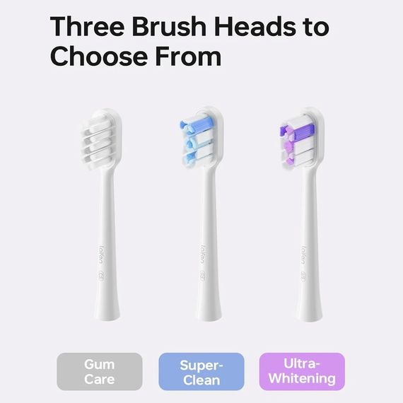 Насадки для зубної щітки Laifen Wave Gum Care, 3 шт. в упаковці, прозорі | Зображення 1