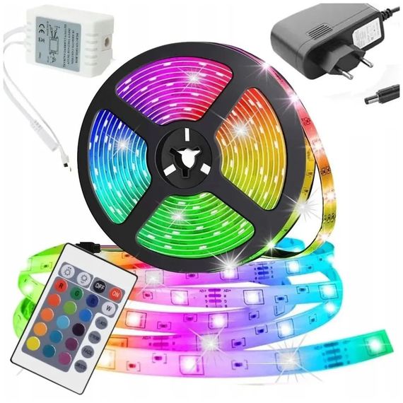 Smd 5050 лента / Led лента 5050 rgb / Комплект гибкая светодиодная лента / Светодиодная лента rgb HR-116 led 5050 | Зображення 1