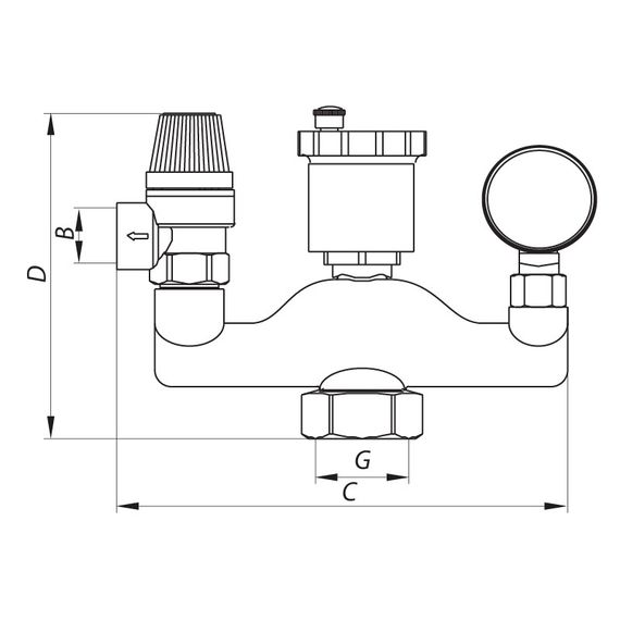Группа безопасности 1" (в термоизоляционном кожухе) Koer KR.105PT (KR2753) | Зображення 2