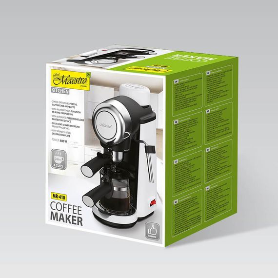 Кофеварка рожковая Maestro MR-410 для эспрессо и капучино, кофемашина для дома | Зображення 5
