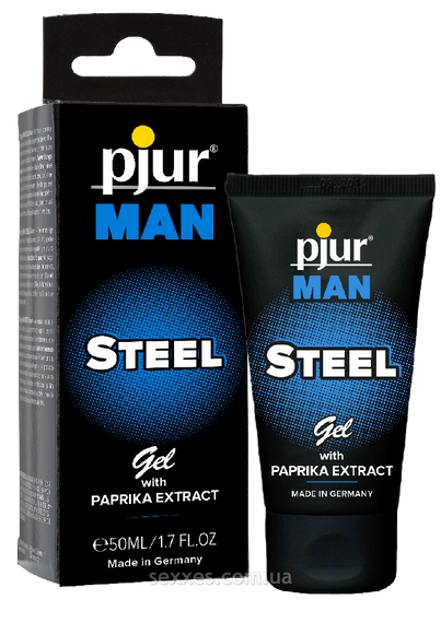 Гель для пениса стимулирующий pjur MAN Steel Gel 50 ml с экстрактом паприки и ментолом Sex Aura