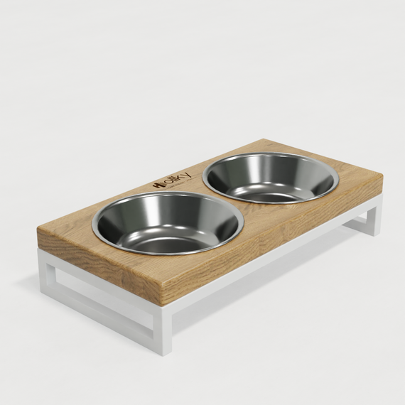Миски на подставке для маленьких собак и котов Hollky Base XS (2 × 0,25 л) BXS-28145-WHNT | Зображення 5
