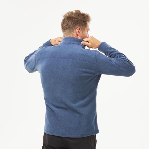 Флісова кофта чоловіча MH100 для гірського туризму сіро-блакитна - 4XL. | Зображення 1