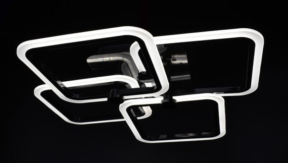 Люстра світлодіодна стельова LED світильник для квартири на стелю лед з пультом 25624 Чорний 11х62х63 см. | Зображення 3