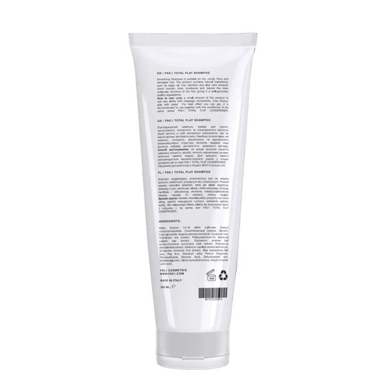 Шампунь для волос разглаживающий FAV.1 TOTAL FLAT SHAMPOO (250 ml) | Зображення 1