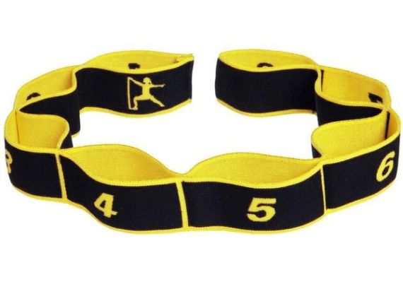 Еспандер стрічковий EasyFit із петлями для тренувань жовтий (MEDIUM) (EF-1683-Y)