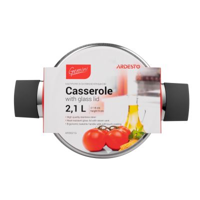 Кастрюля Ardesto Gemini с бакелитовыми ручками 2.1 л (AR3621G) | Зображення 3