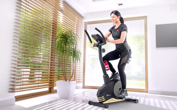Велотренажер Hop-Sport HS-2080 Spark черно-золотистый (2020) | Зображення 9