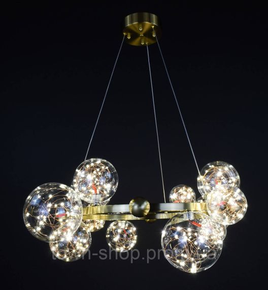 Люстра потолочная LED MD9138-12-led Латунь 40-130х78х78 см. | Зображення 5