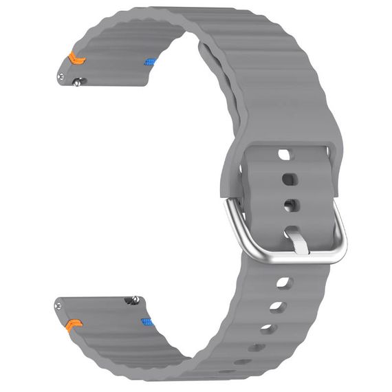 Силіконовий ремінець Wavy для Smart Watch 20mm Gray | Зображення 1
