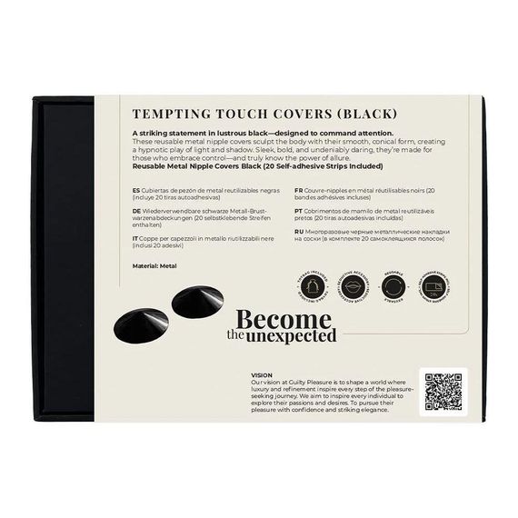 Металлические пэстисы Guilty Pleasure Tempting Touch, черные Sex Aura | Зображення 8
