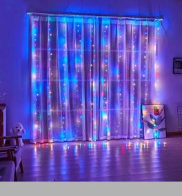 Гірлянда-штора різнокольорова 3x3м з 240 LED лампами XPRO (46843-_293)