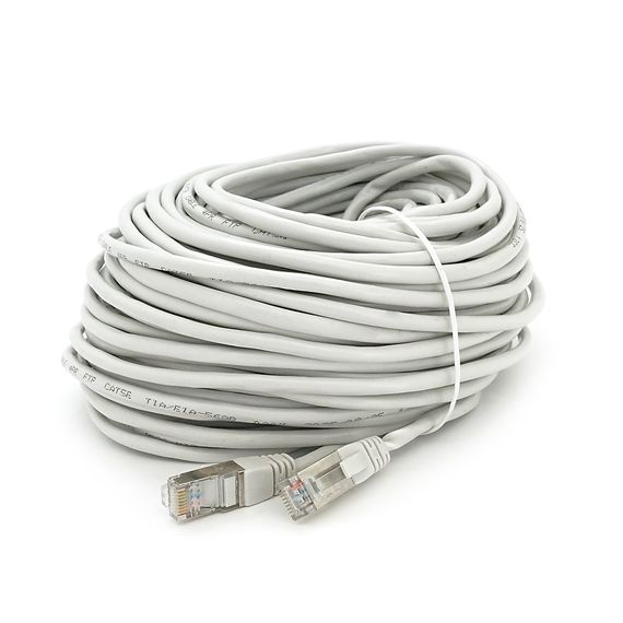 Патч-корд литой MERLION,FTP,RJ45,Cat.5e,30m,серый,CU,Q200