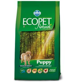 Сухий корм з куркою для цуценят середніх порід Farmina Ecopet Natural Puppy Medium, 12 кг