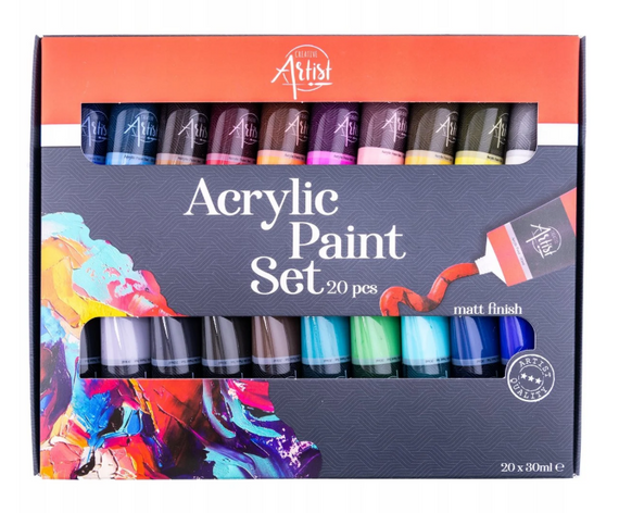 Акрилові фарби acrylic paint set 20 шт по 30 мл