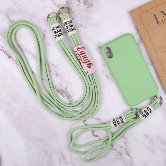 Чехол TPU two straps California для Apple iPhone XR (6.1") Силикон, Зеленый / Pistachio | Зображення 5