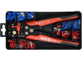 Кліщі для обтискання і зачистки проводів YATO Польша, L=205 мм, 0,2- 6 мм², з наконечниками, 191 елем.