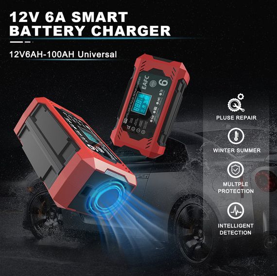 Зарядний пристрій DC для заряджання акумулятора автомобіля 12V/10A | Зображення 1