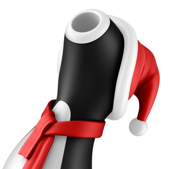 Вакуумний кліторальний стимулятор Satisfyer Penguin Holiday Edition, у шапочці та шарфі Sex Aura | Зображення 4