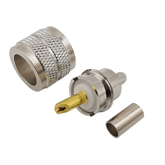 Разъем UHF Male (папа, вилка) PL259, UHF-PL обжимной на кабель RG58 RG142 RG223 LMR195 SYV50-3 под обжим | Зображення 3
