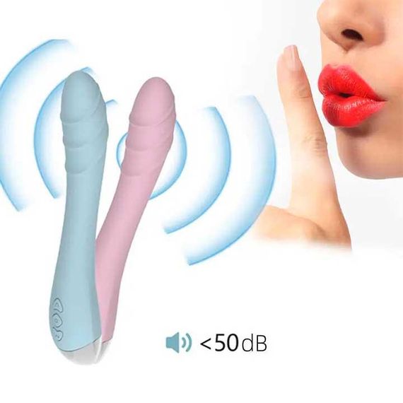 Вібратор Silver Fox для стимуляції точки G USB - Блакитний — Вібратори | Зображення 5