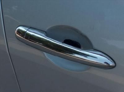 Накладки на ручки (4 шт, нерж) Carmos - турецька сталь для Renault Megane II 2004-2009 рр