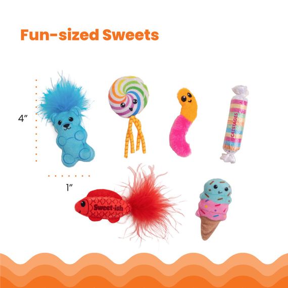 Набор игрушек для котов Outward Hound Kitty Sweet Treats Cat Toys, 6 шт | Зображення 5