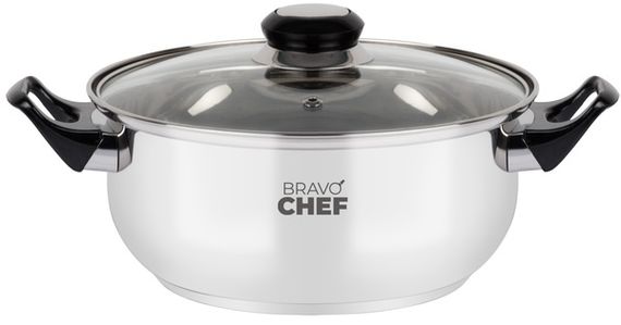 Каструля Bravo Chef 24 см (4.5 л) з бакелітовими ручками