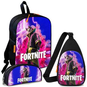 Набор Fortnite 3 в 1: детский рюкзак + сумка-слинг + пенал, для мальчика и девочки 7–9 лет (6124)