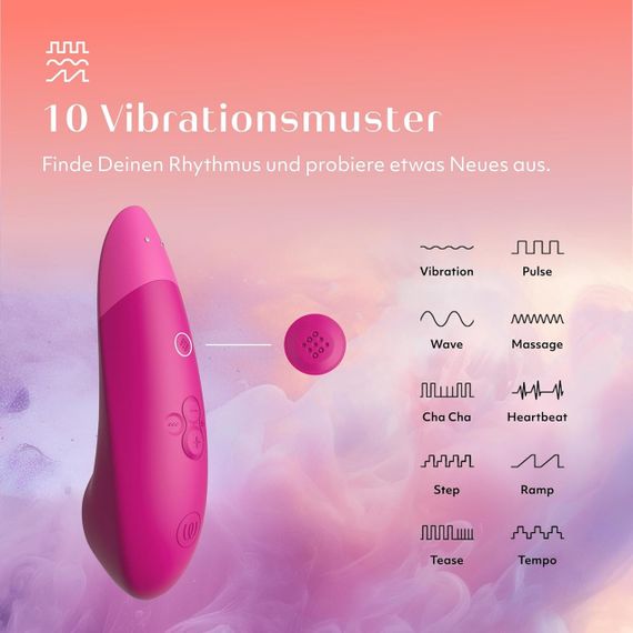 Кліторальний вакуумний стимулятор 2 в 1 Womanizer Enhance з вібрацією, рожевий Sex Aura | Зображення 4