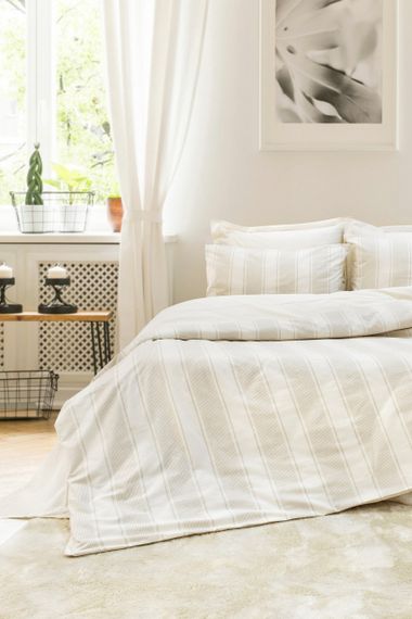 Постільна білизна Saheser Stonewashed Ranforce 200 х 220 см Nenas Bej