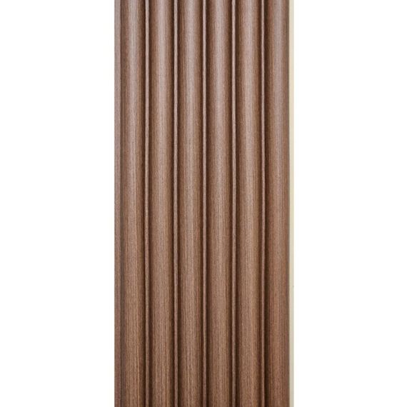 Рейка декоративна WPC кругла стінова 3000х152х15мм Каштан SW-00001872 | Зображення 4