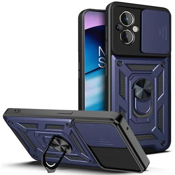 Чохол Ummi Camshield Serge Ring для Xiaomi Poco M5 Чорний Синій