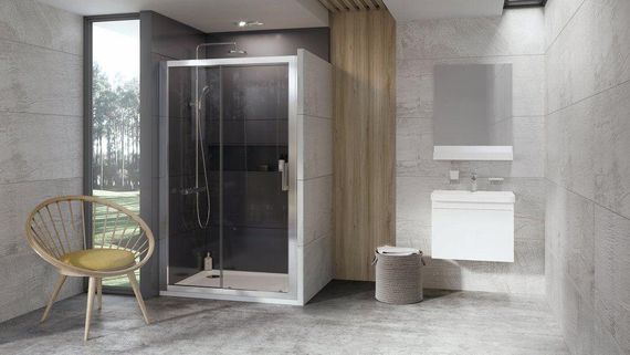 Душевые двери Ravak 10DP2-100 Белый Transparent | Зображення 1