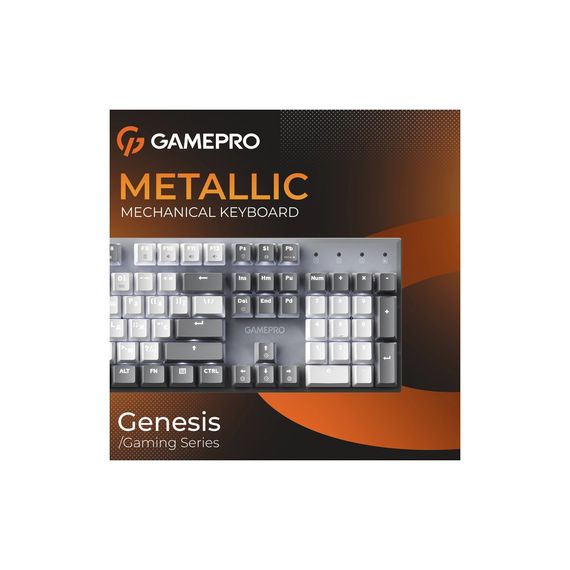 Клавіатура GamePro Genesis Metallic MK144G Outemu Red Switch USB UA Gray (MK144G) | Зображення 6